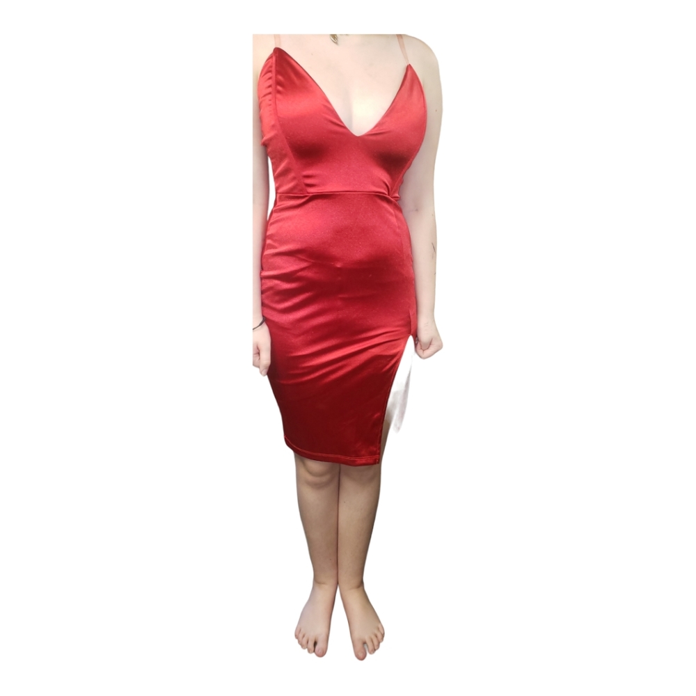 RED MINI DRESS. Size Medium.  Brand Annice. Good used condition (sku470)